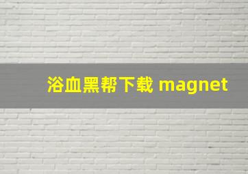 浴血黑帮下载 magnet